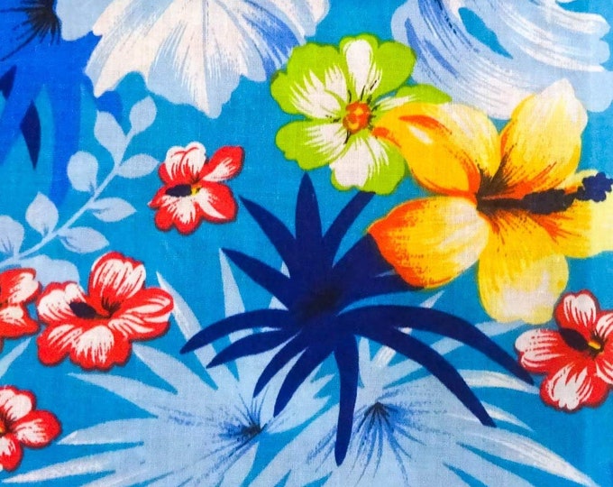 New Creations Fabric & Foam Inc, 60" Wide Hawaiian Poly Cotton Print Fabric By The Yard