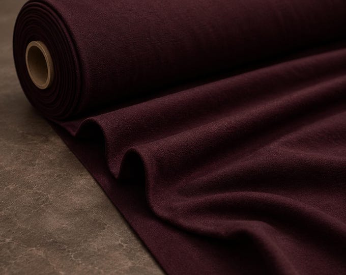 Raisin Cotton Jersey Spandex Fabric By The Yard, 4 Way Stretch Knit Fabric For T Shirts Leggings Activewear & Apparel