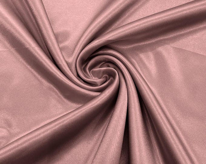 Dusty Rose Crepe Back Satin Fabric 58" Wide| Bridal| Prom| Nightgown| Wedding.