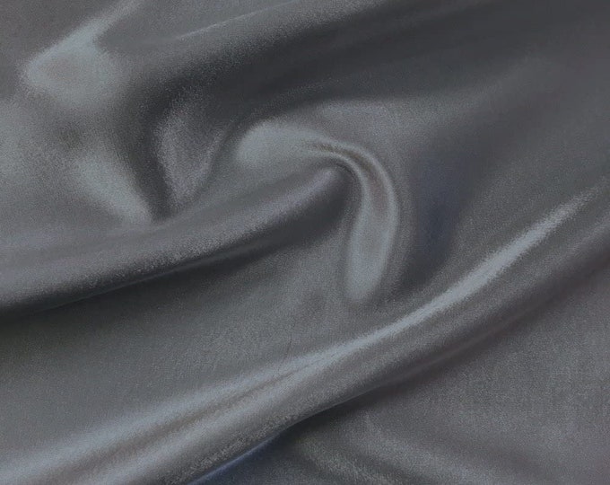 Dark Gray Crepe Back Satin Bridal Fabric Draper-Prom-wedding-nightgown- Soft 58"-60" Inches Sold by The Yard.