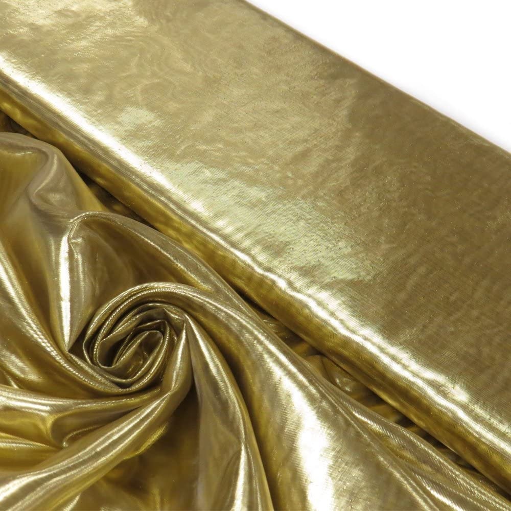 Gold Metallic Shiny Light Weight Tissue Lame Fabric/Sewing Craft Wedding Party Draping Supplies.