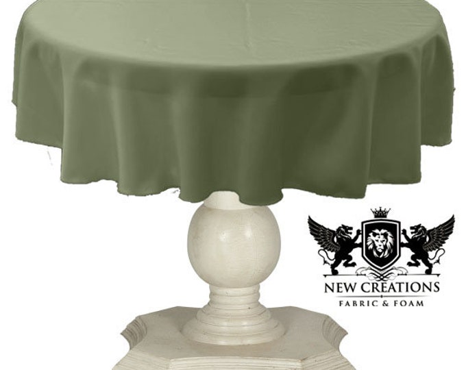 Lettuce Green Tablecloth Solid Dull Bridal Satin Overlay for Small Coffee Table Seamless.