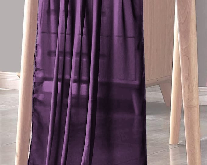 Eggplant - Chiffon Sheer Table Runner for Wedding, Decorations for Birthday Parties, Banquets, Engagements.