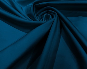 Dark Teal - Matte L'Amour Satin (Peau de Soie) Duchess Fabric Bridesmaid Dress 58"-60" Wide/Costume/wedding.