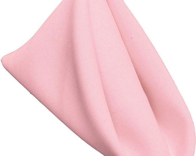 18 x 18 Inches Polyester Poplin Decorative Table Napkins, Party Supply - Pack of 12 - Pink