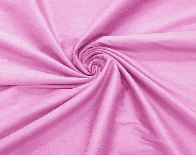 Candy Pink Polyester Dupioni Faux Silk Fabric/ 55” Wide/Wedding Fabric/Home Decor.