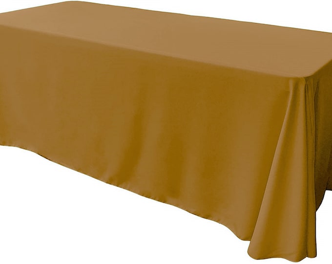 Sungold - Rectangular Polyester Poplin Tablecloth Floor Length / Party supply