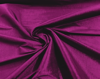 Magenta 58" Wide Medium Weight Stretch Two Tone Taffeta Fabric, Stretch Fabric For Bridal Dress Clothing Custom Wedding Gown, New Colors