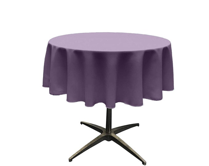 Dark Lilac - Solid Round Polyester Poplin Tablecloth Seamless.