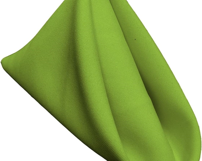 18 x 18 Inches Polyester Poplin Decorative Table Napkins, Party Supply - Pack of 12 - Lime