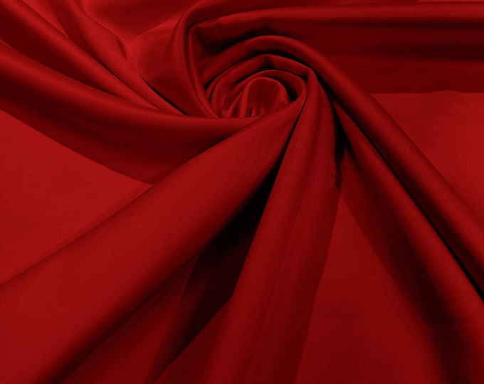 Red - Matte L'Amour Satin (Peau de Soie) Duchess Fabric Bridesmaid Dress 58"-60" Wide/Costume/wedding.