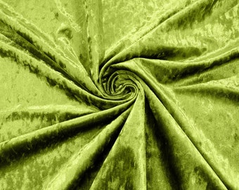 Lime Green Crushed Velvet Fabric/58 Inches Wide/Cosplays.