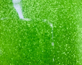 Lime Green 53/54" Wide Shiny Sparkle Glitter Vinyl, Faux Leather PVC-Upholstery Craft Fabric Sold by The Yard.