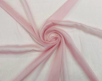 Chiffon Two Tone Sheer Fabric, by The Yard - Pink