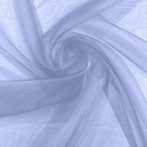 Coppen Blue 58/60&quot; Wide 100% Polyester Soft Light Weight, Sheer, See Through Crystal Organza Fabric/Cosplay Costumes, Skirts.