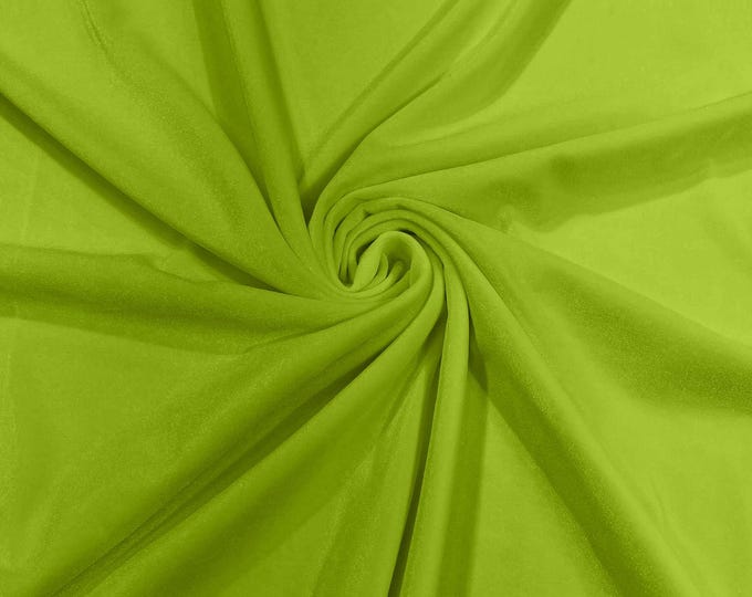 Lime Green Stretch Velvet Fabric 58" Wide| Apparel Costumes, Sold By The Yard
