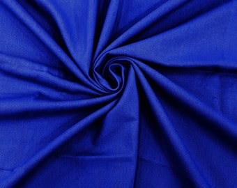 Royal Blue Medium Weight Rayon Natural Linen Fabric/50 " Wide/Clothing