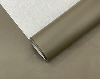Olive Marine Vinyl Fabric, Waterproof Faux Leather Upholstery 54" Wide
