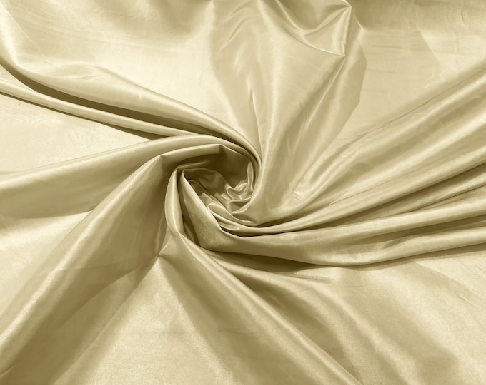 Solid Taffeta Fabric/ Taffeta Fabric By the Yard/ Apparel, Costume, Dress, Cosplay, Wedding. Cream
