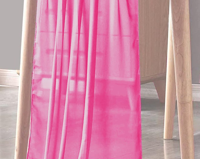 Candy Pink - Chiffon Sheer Table Runner for Wedding, Decorations for Birthday Parties, Banquets, Engagements.