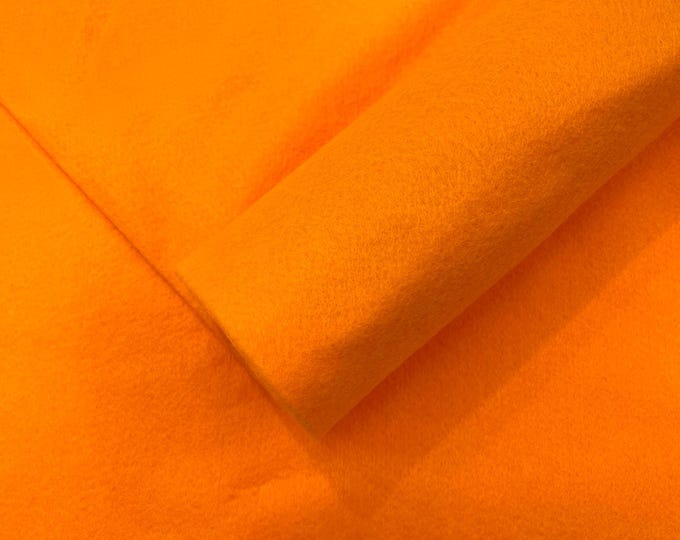 Tangerine Acrylic Craft Felt Fabric by The Yard 72" Wide.
