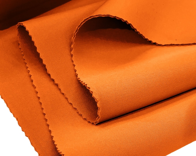 Orange Neoprene Scuba Super Techno Fabric-2mm Thick-Solid Colors Collection-Sold by the Yard.