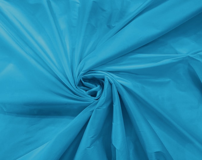 Turquoise 100% Polyester Imitation Silk Taffeta Fabric 55" Wide/Costume/Dress/Cosplay/Wedding.