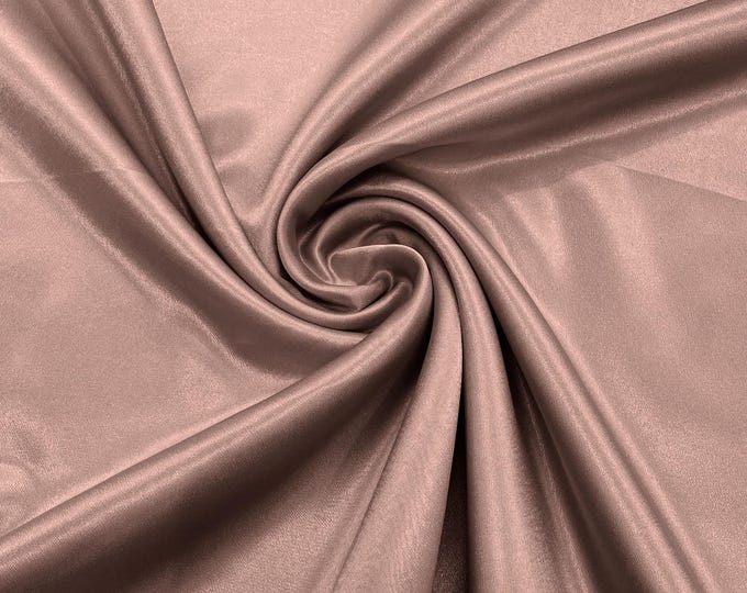 Mauve Crepe Back Satin Fabric 58" Wide| Bridal| Prom| Nightgown| Wedding.