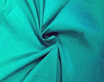 Aqua 58" Wide Medium Weight Stretch Two Tone Taffeta Fabric, Sold By The Yard.