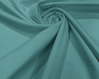 Sea Foam Matte Stretch Lamour Satin Fabric 58" Wide/Sold By The Yard. New Colors