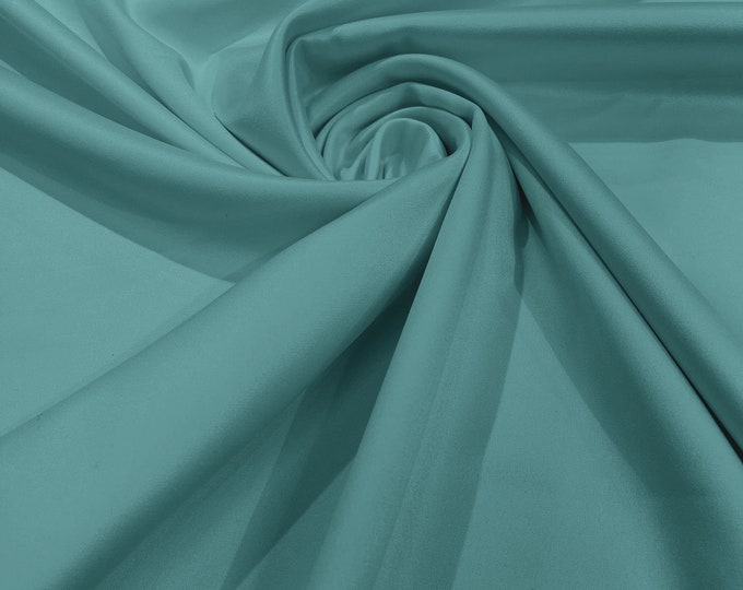 Sea Foam Matte Stretch Lamour Satin Fabric 58" Wide/Sold By The Yard. New Colors