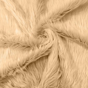 Taupe Langer Flor Weicher Kunstpelz Stoff für Pelzanzug, Cosplay Kostüm, Photo Prop, Zierde, Kissen, Kunsthandwerk.