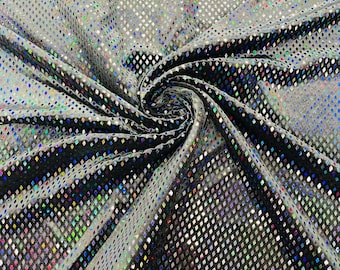 Black - Geometric Foil Velvet Stretch, by The Yard.