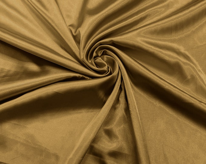 Khaki Light Weight Silky Stretch Charmeuse Satin Fabric/60" Wide/Cosplay.