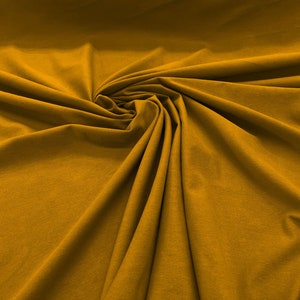 Mustard Gold 58/60&quot; Wide  Cotton Jersey Spandex Knit Blend 95% Cotton 5 percent Spandex/Stretch Fabric/Costume