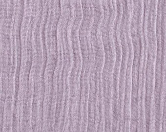 Lavender Cotton Gauze Fabric 100% Cotton 48/50" inches Wide Crinkled Lightweight Sold by The Yard.