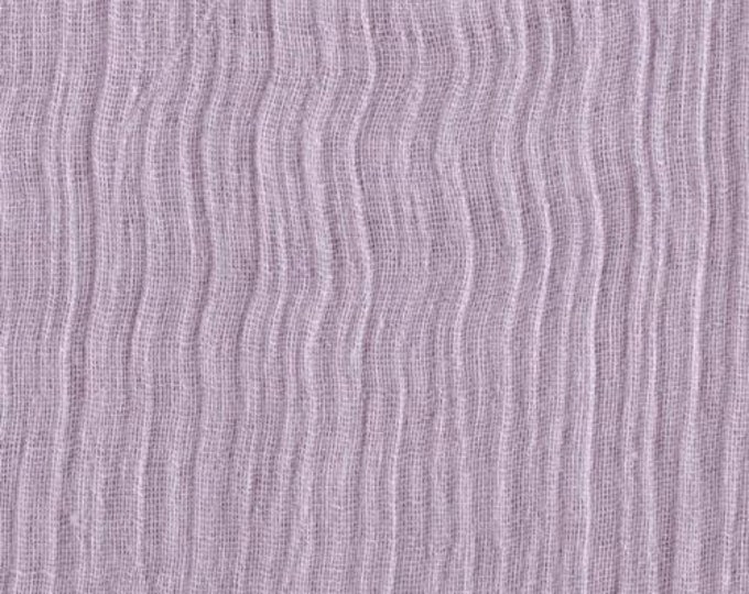 Lavender Cotton Gauze Fabric 100% Cotton 48/50" inches Wide Crinkled Lightweight Sold by The Yard.