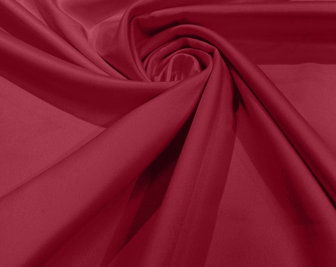 Salmon Matte Stretch Lamour Satin Fabric 58" Wide/Sold By The Yard. New Colors