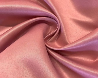 Dusty Rose Matte Satin (Peau de Soie) Duchess Fabric Bridesmaid Dress 58"-60" Wide Sold By The Yard.