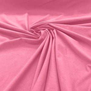 Light Pink 58/60&quot; Wide  Cotton Jersey Spandex Knit Blend 95% Cotton 5 percent Spandex/Stretch Fabric/Costume