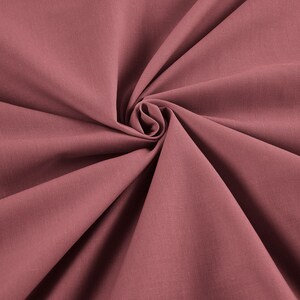 Mauve - 58-59&quot; Wide Premium Light Weight Poly Cotton Blend Broadcloth Fabric Sold By The Yard.
