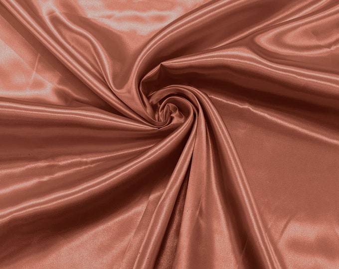 Mauve - Shiny Charmeuse Satin Fabric for Wedding Dress/Crafts Costumes/58” Wide /Silky Satin