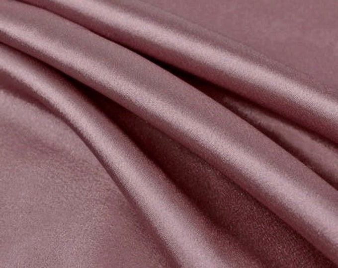 Mauve Matte Satin (Peau de Soie) Duchess Fabric Bridesmaid Dress 58"-60" Wide Sold By The Yard.