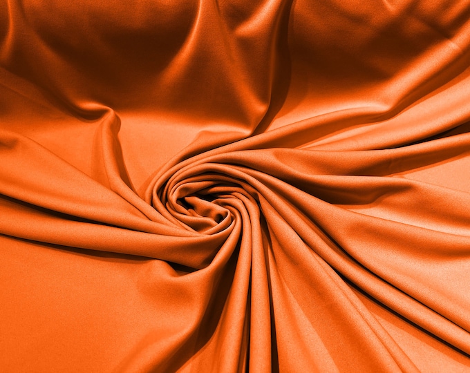 Orange 59/60" Wide 100% Polyester Wrinkle Free Stretch Double Knit Scuba Fabric/cosplay/costumes.