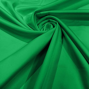 Kelly Green Matte Stretch Lamour Satin Fabric 58" Wide/Sold By The Yard. New Colors