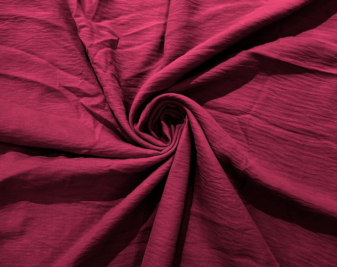 Magenta Air Flow Polyester Fabric for Dresses, 2 way stretch, Tops, Bottoms, Shawl, Scarf, Costumes, Crafts.