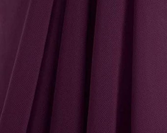 Eggplant 58/60" Wide 100% Polyester Soft Light Weight, Sheer, See Through Chiffon Fabric Sold By The Yard.