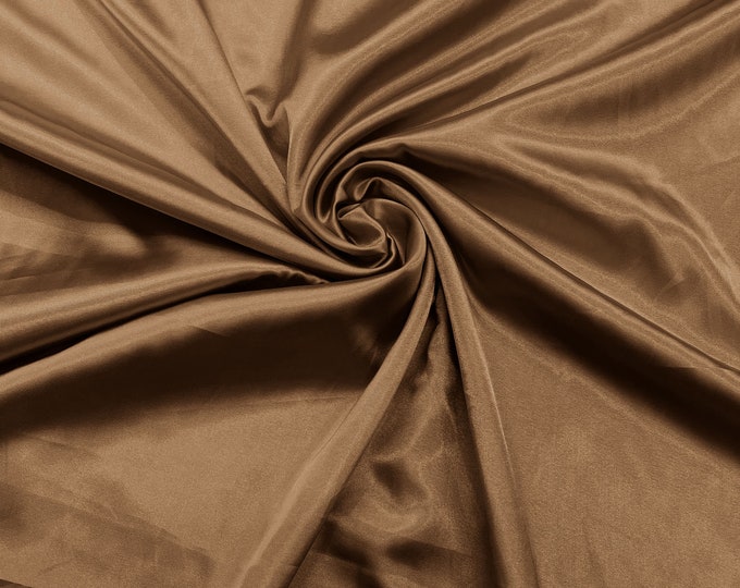 Cappuccino Light Weight Silky Stretch Charmeuse Satin Fabric/60" Wide/Cosplay.