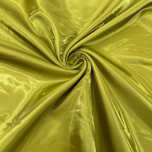 Light Olive Green - Bridal Liquid Satin Fabric/Glossy Satin/58” Wide/Prom.