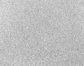 Sparkly Silver Glitter Vinyl Fabric, 53/54" Wide PVC for Upholstery and Crafting